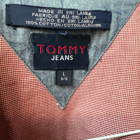 Tommy Jeans buttons button down shirts size L - Picture 3 of 4